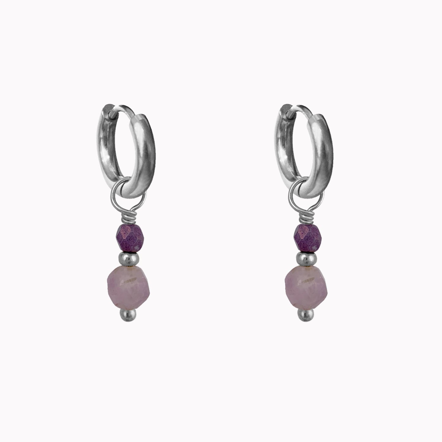 Hoops Amethyst Zilver