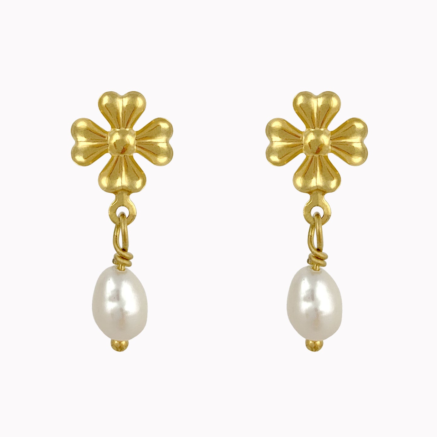 Studs Flower Pearl