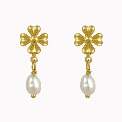 Studs Flower Pearl