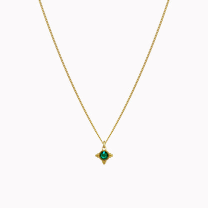 Birthstone ketting goud mei