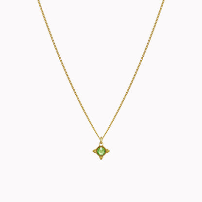 Birthstone ketting goud augustus