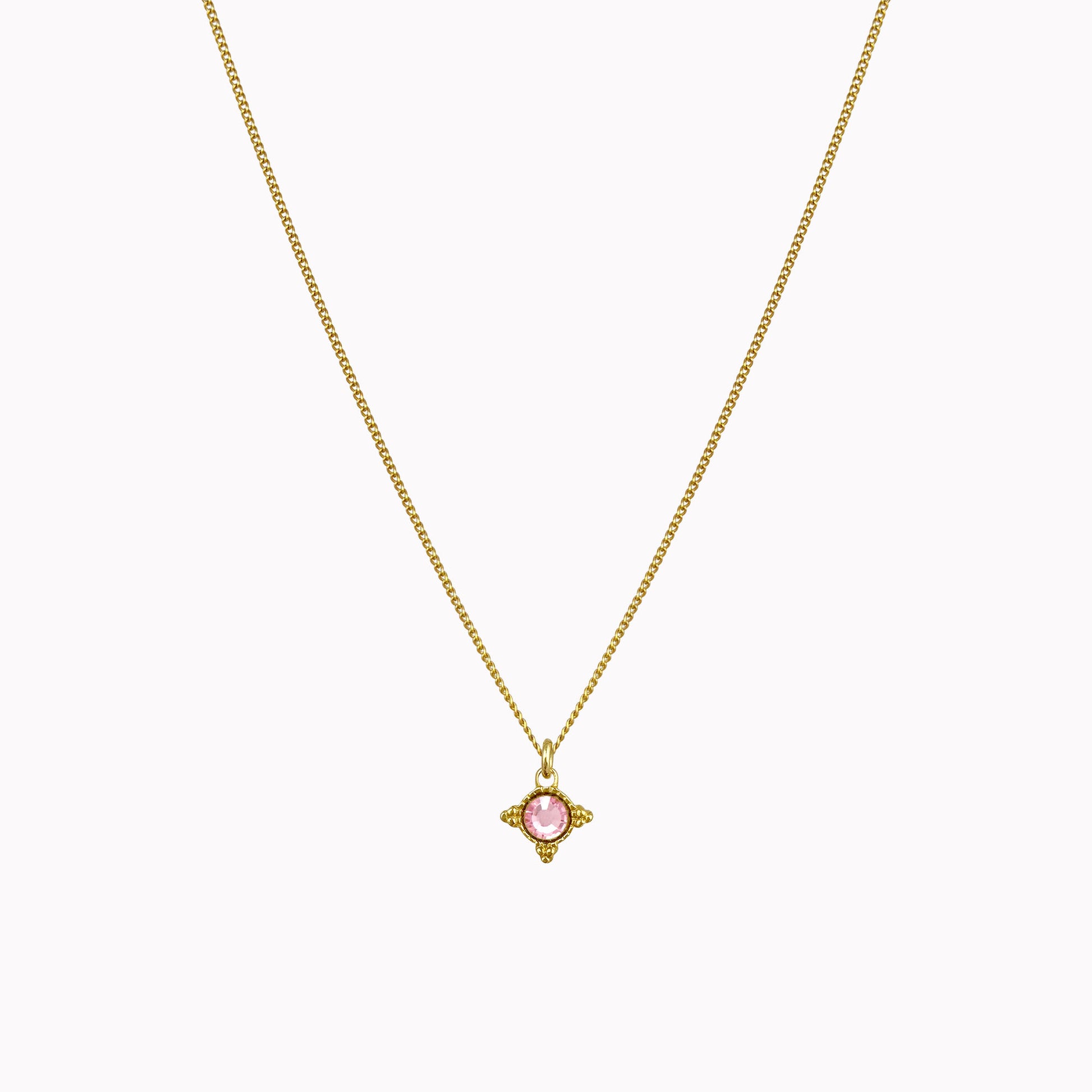 Birthstone ketting goud oktober
