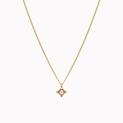 Birthstone ketting goud oktober
