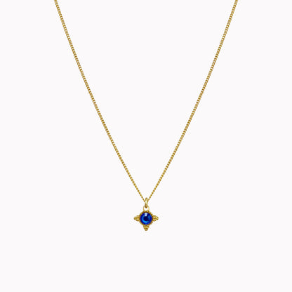 Birthstone ketting goud september