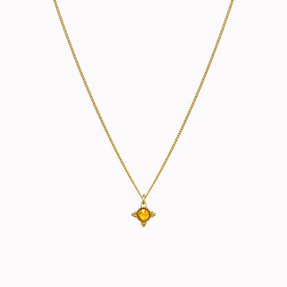 Birthstone ketting goud november