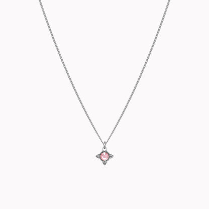 Birthstone ketting zilver oktober