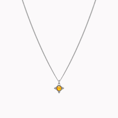 Birthstone ketting zilver november