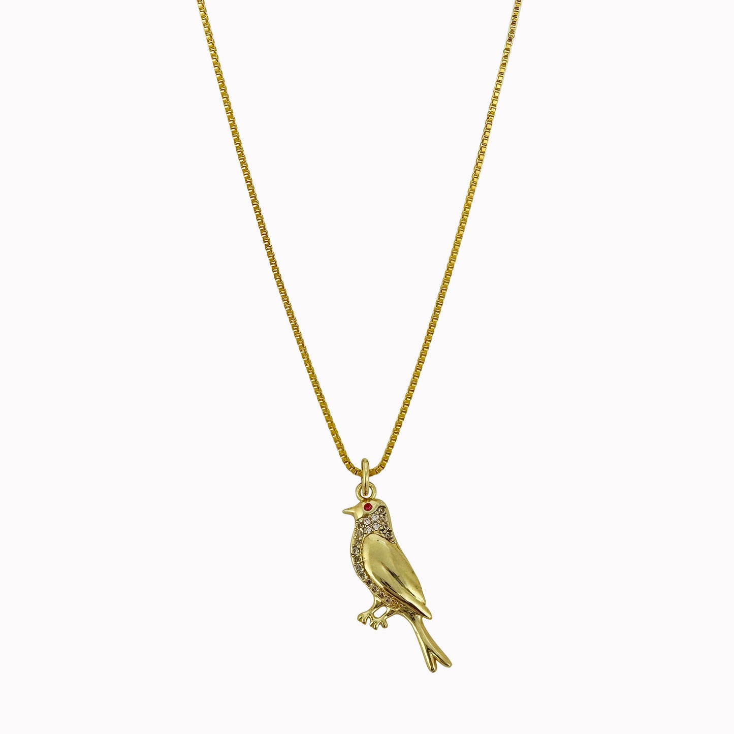 Vintage ketting met vogel