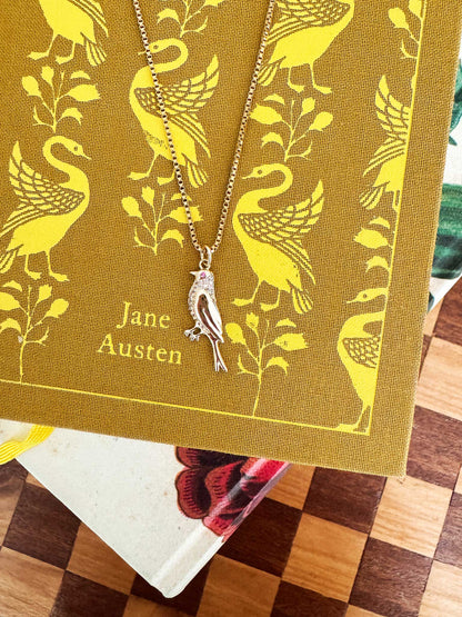 Vintage ketting goud met vogel