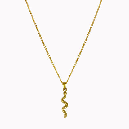 Gouden ketting met bedel slang
