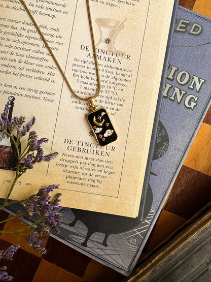 Minimalistische ketting met bedel maan goud