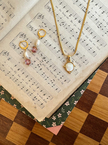 Minimalistische ketting met bedel spiegel vorm