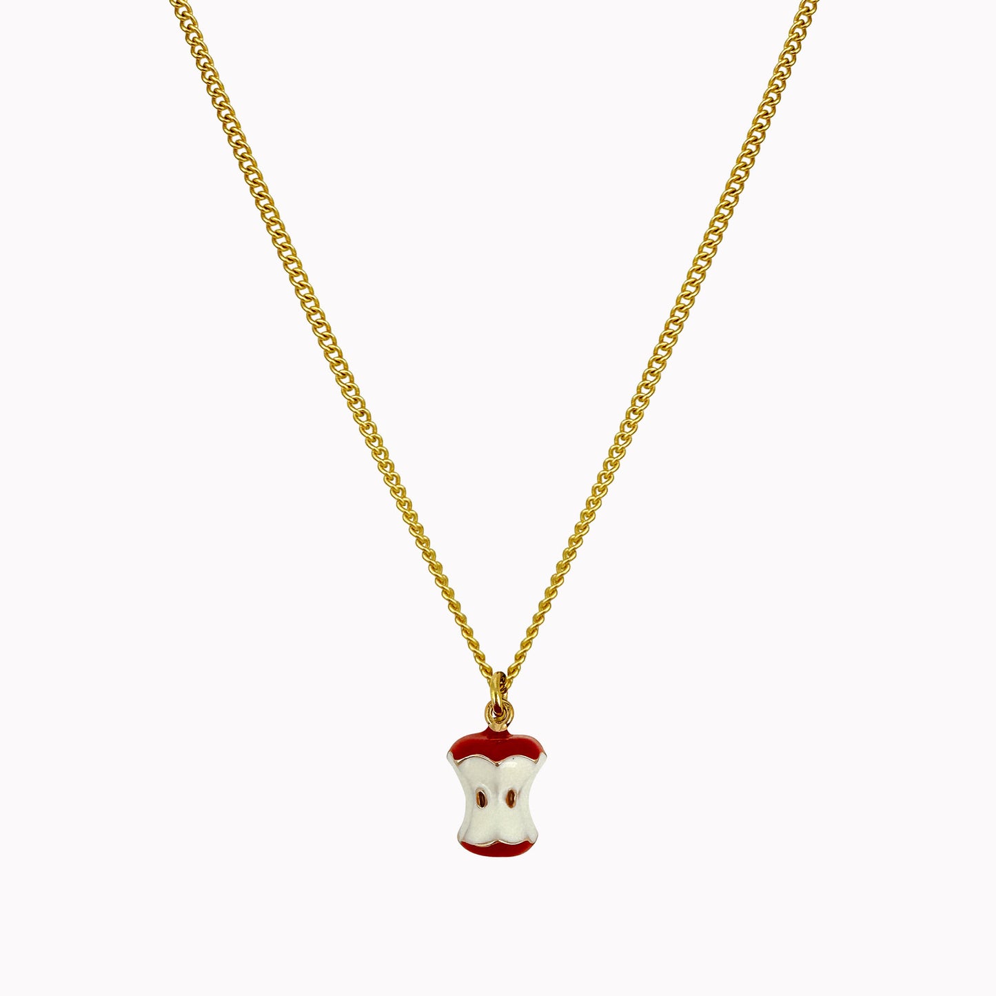 Minimalistische ketting met bedel appel