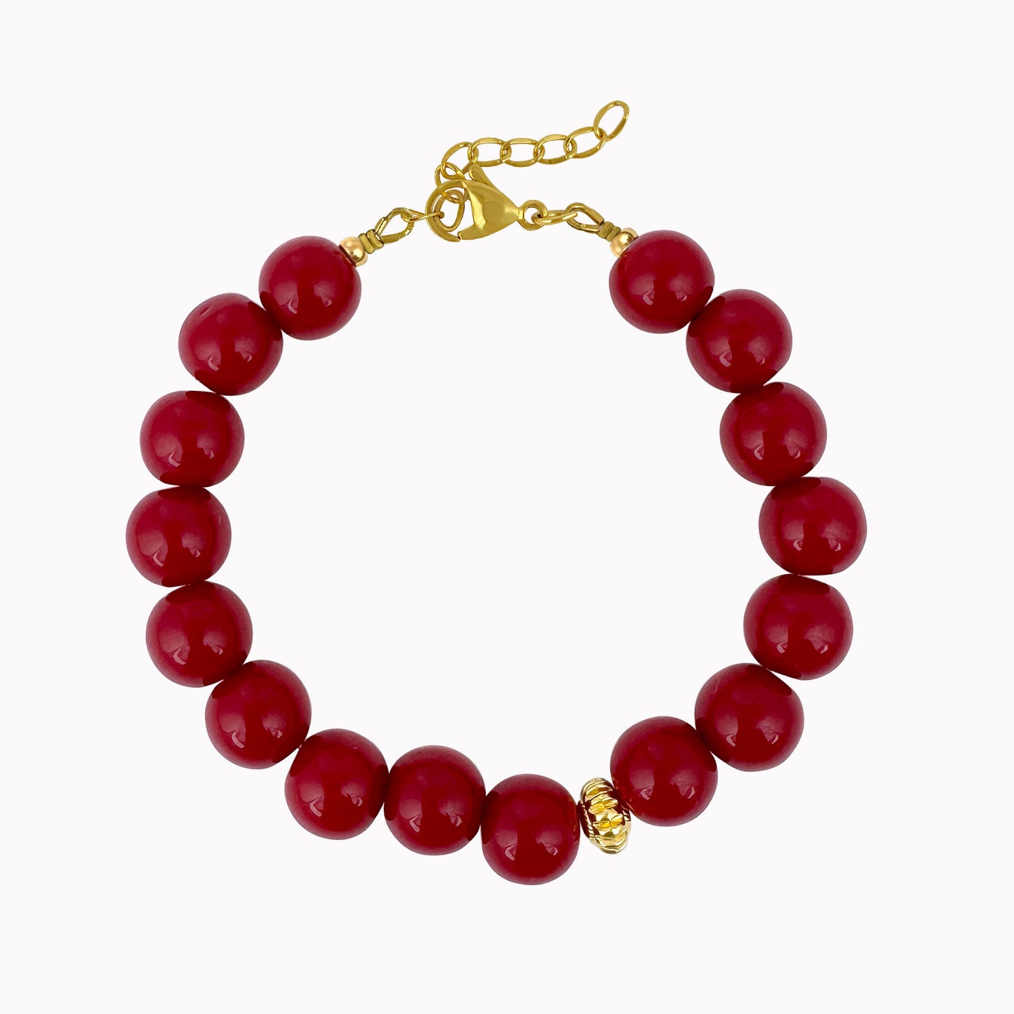 Burgundy kralenarmband