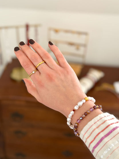 Armband met parels en goud detail