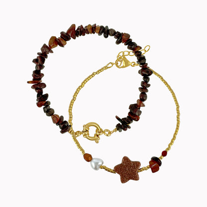 Cozy bruine armbanden set