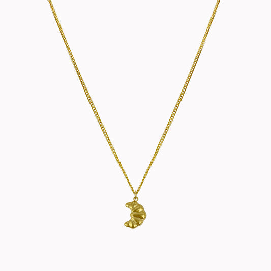 Minimalistische ketting met croissant bedel