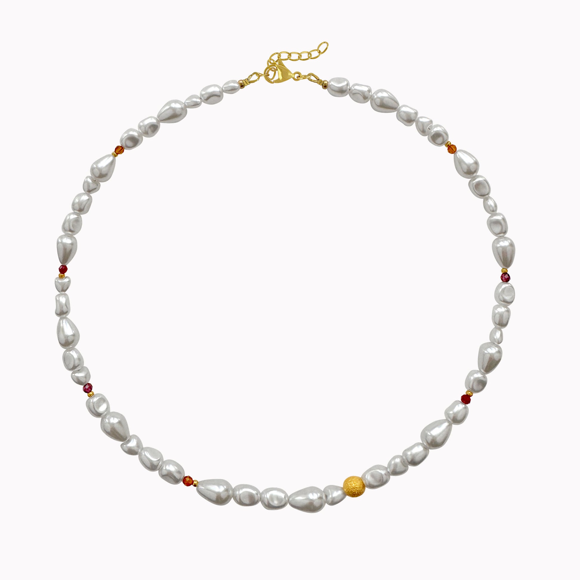 Parelketting met gekleurde details