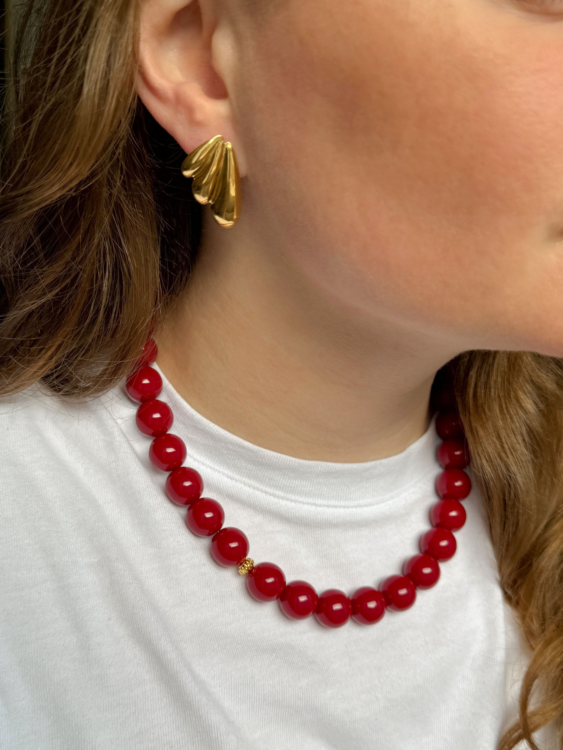 Burgundy kralenketting