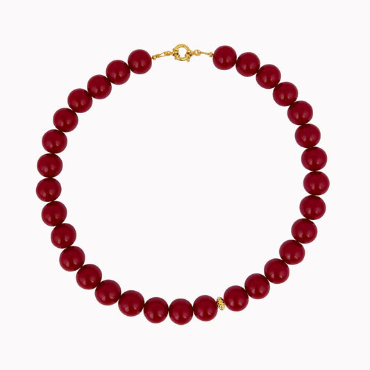 Burgundy kralenketting