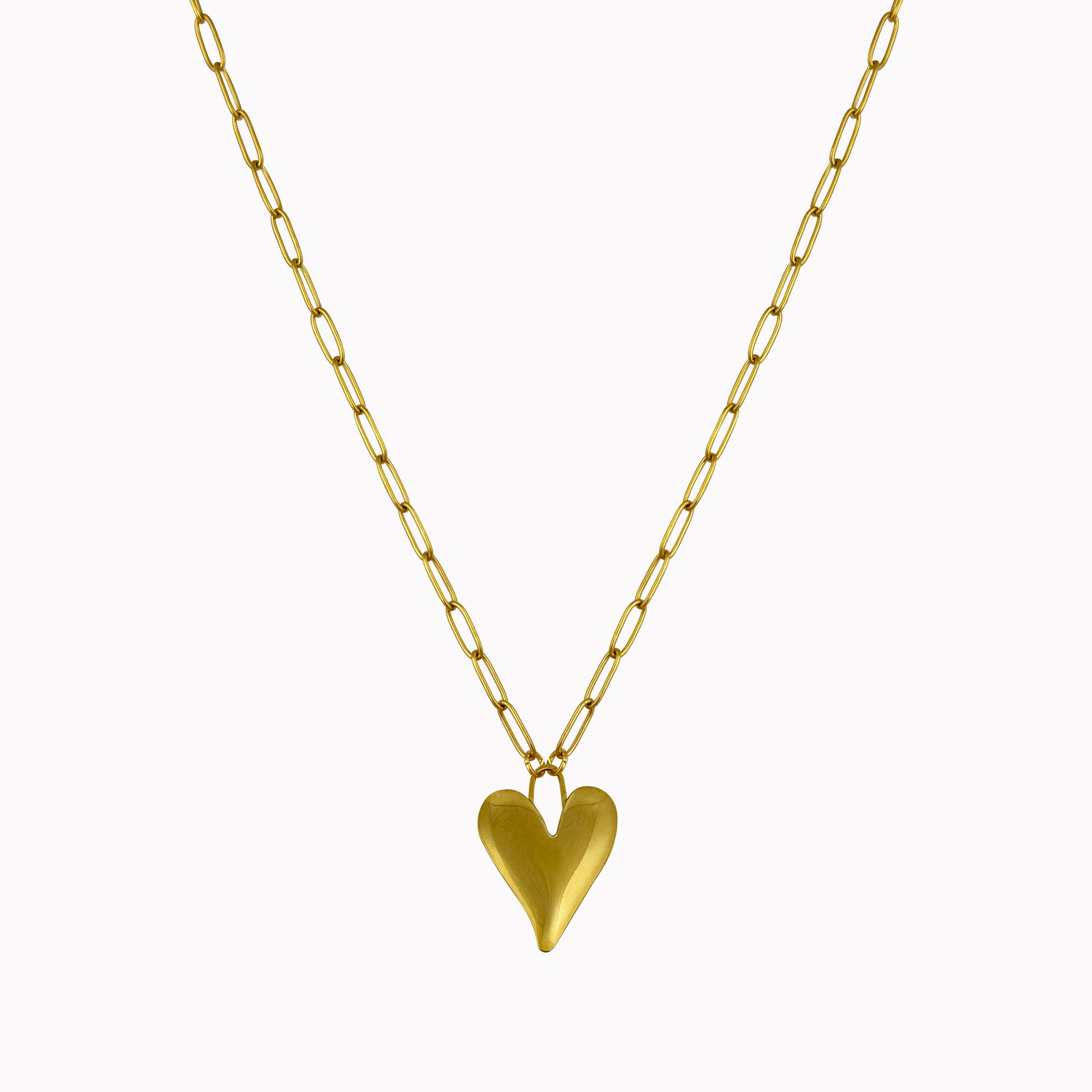Schakelketting met hartjes bedel