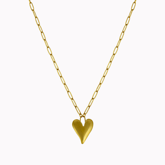 Schakelketting met hartjes bedel