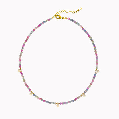 Kralen ketting pastel kleuren