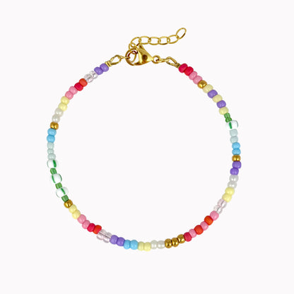 Regenboog multikleur kralenarmband