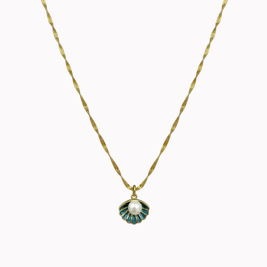 Gedraaide ketting met parel
