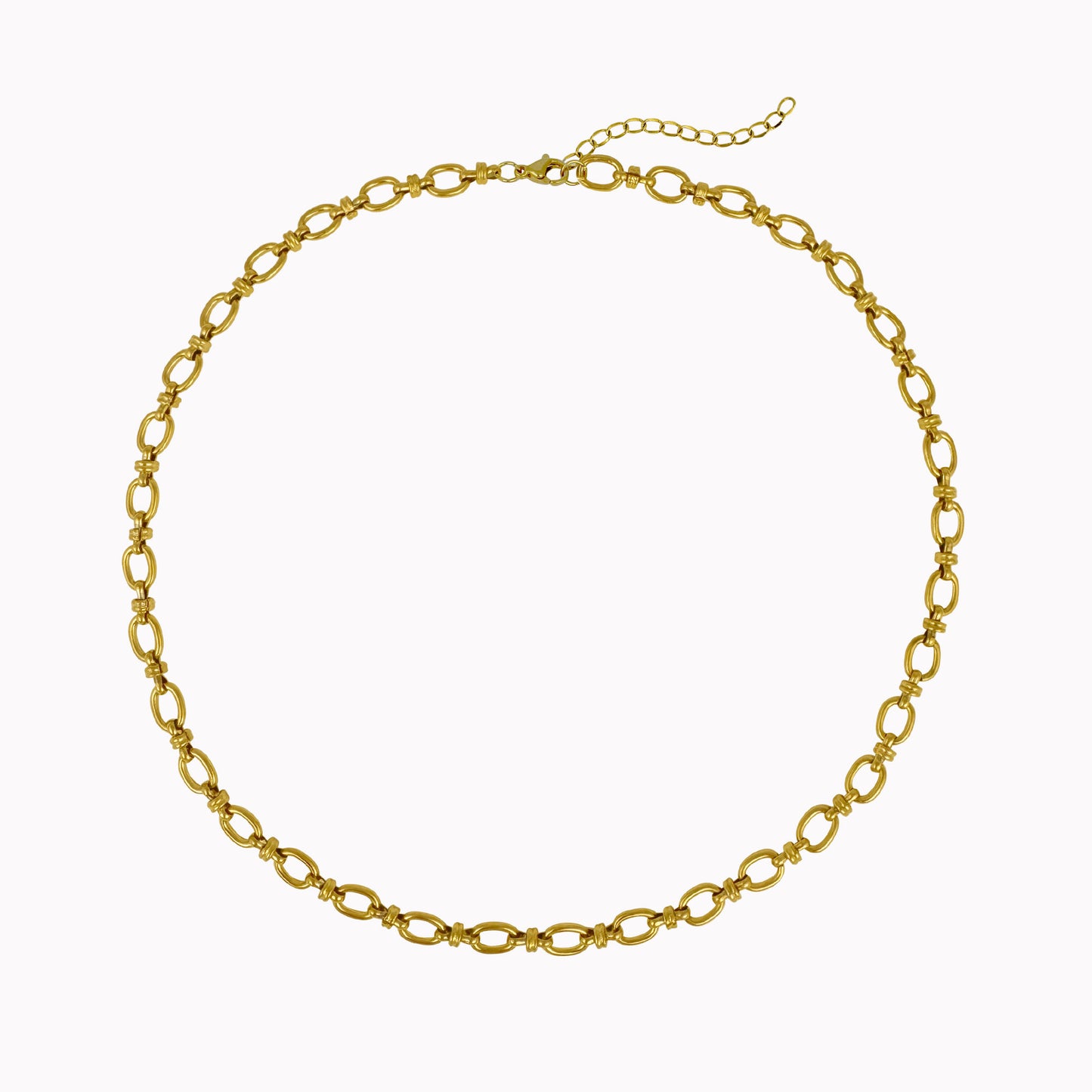 Gouden schakelketting met ovale schakels