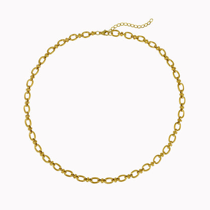 Gouden schakelketting met ovale schakels