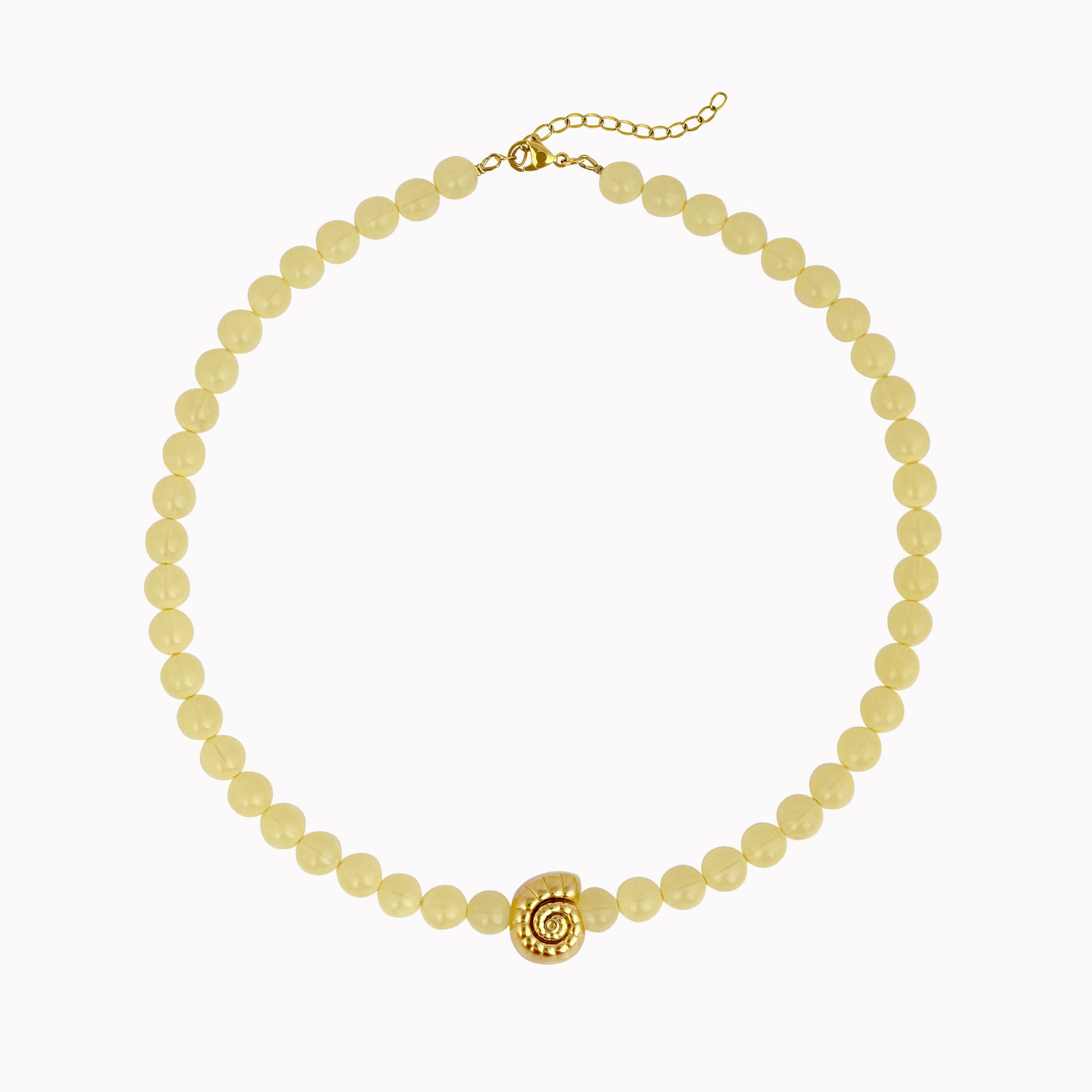 Gele kralenketting met gouden zeester