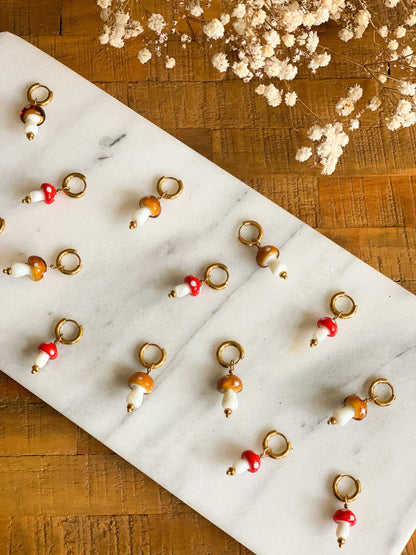 Oorbellen met paddenstoel