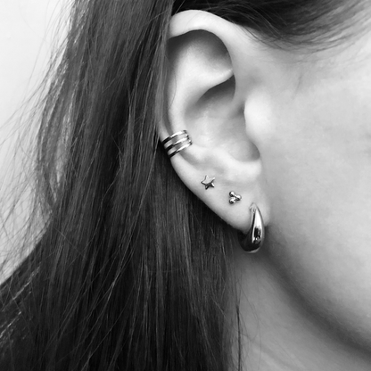 Chuncky Hoops Zilver