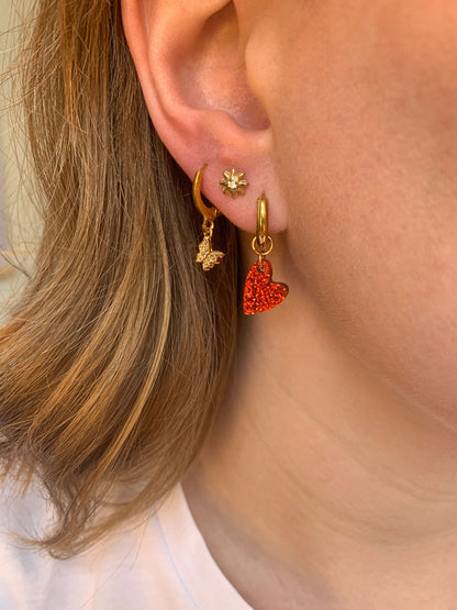 Oorbellen Sparkling Heart Goud