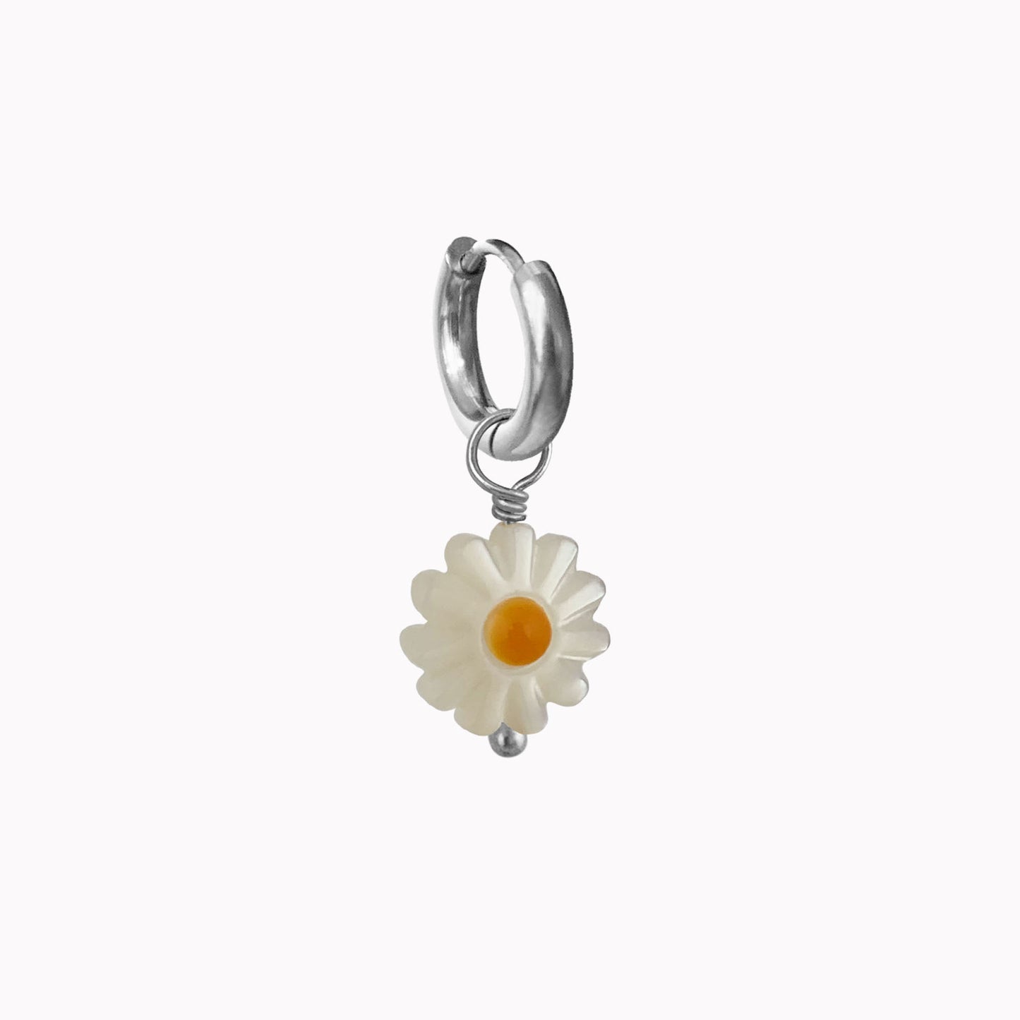 Hoop Daisy Zilver