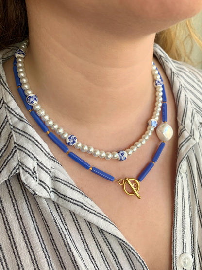 Ketting Blue Ceramic