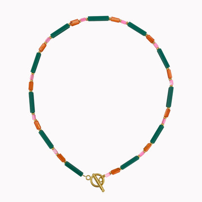 Zomerse statement ketting met slotje