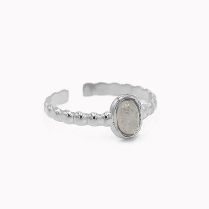 Ring Zilver met Steen