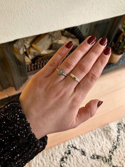 Ring Zilver met Steen
